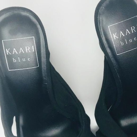 Kaari Blue Size 8 Knotted Rounded Katie Heels - Picture 6 of 6